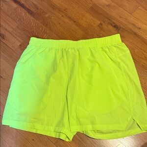 Neon Yellow Athletic Shorts